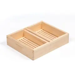 Lehman's Stoney Acres Beekeeping Top Feeder, with Floats, for 10 Frame Beehive, Assembled Pine Wood , Amish Made