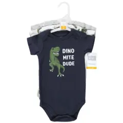 Hudson Baby Infant Boys Cotton Bodysuits, Dinomite Dude