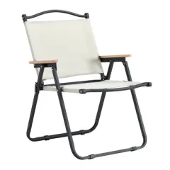 DSVIMOY Folding Chair, Outdoor Folding Chair for Camping, Picnics, Beach,Backyard, Beige, 20.47"*21.46"*31.1"