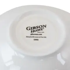 Gibson Home Noble Court 12 Piece Fine Ceramic Bowl Set in White