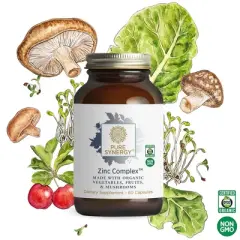 Pure Synergy Zinc Complex &ndash; Fermented Zinc & Immune Support Supplement with Camu Camu & Mushrooms | 60 Capsules
