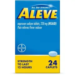 Aleve Naproxen Sodium Tablets 220mg 24 Count