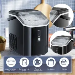 Kismile 33-lbs. Ice Per day Countertop or portable Nugget/Pebble Ice Maker
