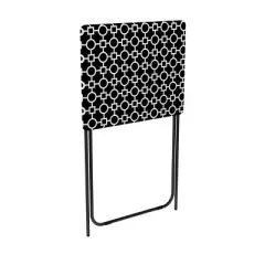 Set of 2 TV Tray Black / White - Atlantic
