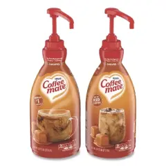 Coffee mate Liquid Creamer Pump Bottle, Caramel - Case of 2 - 50.7 oz