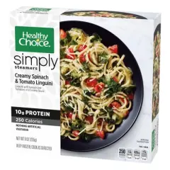 Healthy Choice Simply Steamers Frozen Creamy Spinach and Tomato Linguini - 9oz