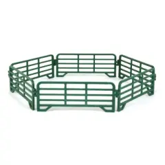 3D to Scale 1/64 6 Pack of 3D Printed Green Plastic Interlocking Fence Panels 64-318-GR