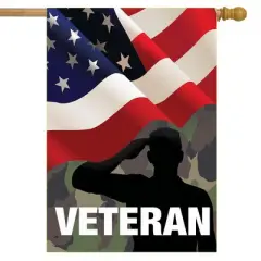 Veteran Military House Flag Armed Forces Soldiers Vets 28" x 40" Briarwood Lane