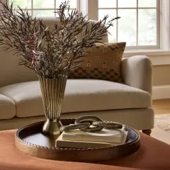 Braided Edge Wood Tray Dark Brown - Threshold&trade; designed with Studio McGee