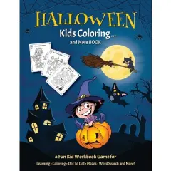 HALLOWEEN KIDS COLORING... And More BOOK - (Halloween Crafts) Large Print by  Halloween Go (Paperback)