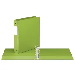 Davis Group 6pk 1.5" Premium Economy Round Ring Binders Lime Green: Hard Cover, 275 Sheet Capacity, 2 Pockets, Polypropylene