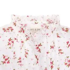 Hope & Henry Girls' Floral Pintuck Blouse, Infant
