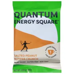 Quantum Energy Squares Salted Peanut Butter Crunch Bar - Case of 8/1.69 oz