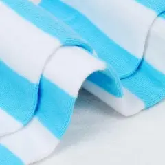 Striped Patterned - Over the Knee - Socks from the Sock Panda (Women's Sizes Adult Medium) -  Light Blue and White