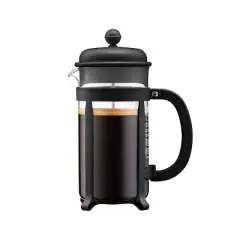Bodum Java Coffee Press 4pc Set - Black: French Press Coffee Maker with Battery-Powered Frother & Scoop, 8 Cup Capacity