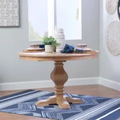 Doherty Round Dining Table Rustic Honey - Powell