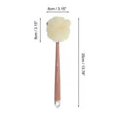 Unique Bargains Cartoon Long Handle Double-sided Bath Brush 1 Pc