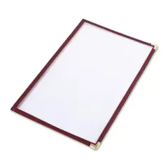 WeChef 30 Packs Restaurant Menu Covers 8.5 x 14" Double Fold 2 Pages 4 Views Burgundy Red