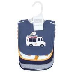 Hudson Baby Infant Boy Cotton Bibs, Ice Cream Truck, One Size