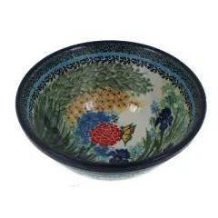 Blue Rose Polish Pottery 57 Ceramika Artystyczna Small Serving Bowl