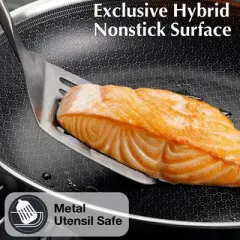 KOCH SYSTEME KOCH SYSTEME CS  Hybrid Nonstick Stainless Steel Frying Pan,  Omelette Pan with Stay Cool Handle, Dishwasher & Oven Safe