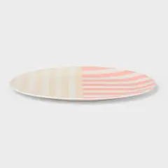 18" Figural Oval Striped Serving Platter - Sun Squad&trade;