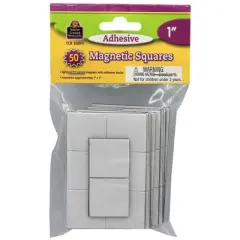 Teacher Created Resources&reg; Adhesive Magnetic Squares, 1" sq, Pack of 50