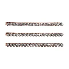 Kitsch 3pc Rhinestone Bobby Pins - Rose Gold