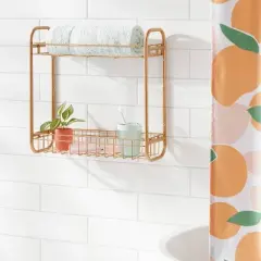 On The Wall 2 Tier Shelving Rack Metallic Gold - Room Essentials&trade;