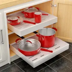 Sorbus 2 Pack Pull-Out Sliding Storage Rack for Kitchen & Bathroom