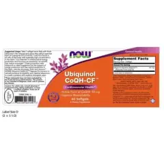 Ubiquinol CoQH-CF by Now Foods  -  60 Softgel