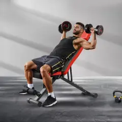 VEVOR Weight Bench, 660lbs Adjustable Weight Bench Press for Full Body Workout, Exercise Sit up Bench for Home Gym Strength Training, Black&Red