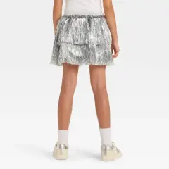 Kids' Pop Star Halloween Costume Apparel Tinsel Skirt - Hyde and EEK! Boutique&trade; Metallic Silver One Size Fits Most
