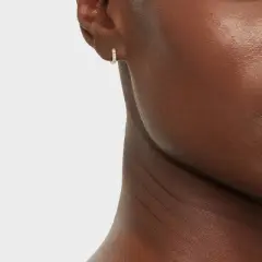 14K Gold Plated Cubic Zirconia Huggie Hoop Earrings - A New Day&trade;