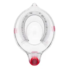 OXO 4 Cup Angled Measuring Cup: Large Liquid Plastic, Dishwasher-Safe, Clear, Lifetime Warranty