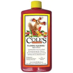 Cole's Flaming Squirrel Seed Sauce, 16oz Bottle