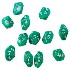 Learning Advantage 10-Sided Place Value Dice, Tens, Set of 12