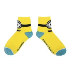 Minions Adult Quarter Crew Socks - 3-Pack of Playful Despicable Delights!