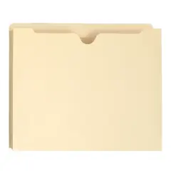 Smead File Jacket, Reinforced Straight-Cut Tab, 1" Expansion, Letter Size, Manila, 50 per Box (75520)