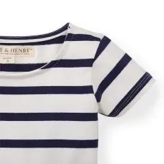 Hope & Henry Girls' Organic Cotton Tie-Waist Knit Dress, Infant