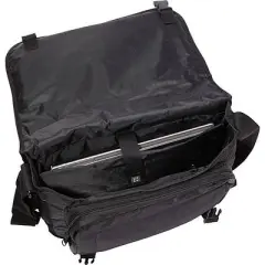 A.Saks Expandable  Messenger Bag, Black