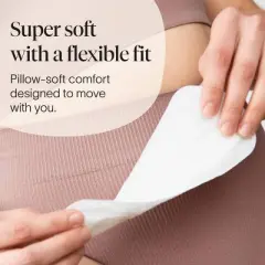 Cora Organic Cotton Ultra Thin Panty Liners for Periods - Regular Absorbency - 40ct