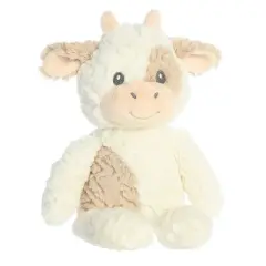 ebba Huggy Collection 13" Clover Cow White Stuffed Animal