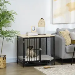 PawHut Anti-Chew Medium Dog Crate Furniture Pet Crate for Small Dogs