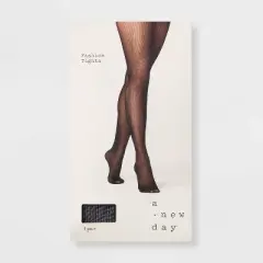Women's Sheer Rib Tights - A New Day&trade; Black