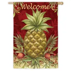 Evergreen Welcome Pineapple Regular Sub Suede Flag