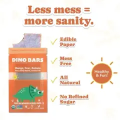 Dino Bars | Mango | Organic Mess-Free Kids Fruit Bars