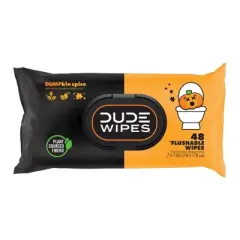 Dude Wipes Dumpkin Spice Flushable Wipes - 3pk/144ct