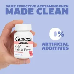 Genexa Kids' Pain & Fever Chewables - Acetaminophen - Grape - 24ct