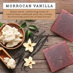 Lovery Handmade Goat Milk Soap Made in USA with Organic Shea Butter - Moroccan Vanilla Scent - Goats Milk Soap Bar, 3 Pack